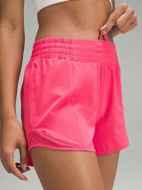 Lululemon NWOT Hotty Hot Short *High-Rise Long 4" Glaze Pink